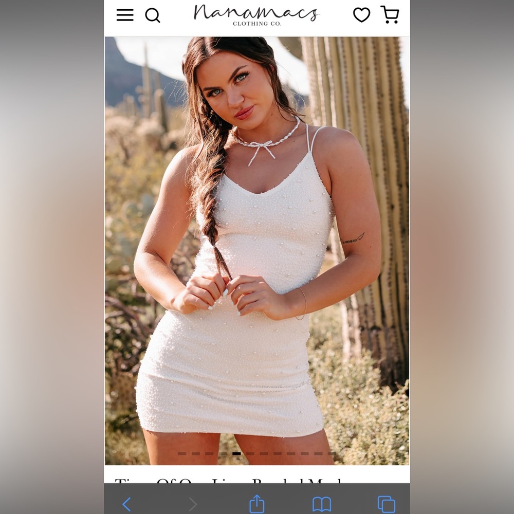 NanaMacs Sparkling White Mini Dress